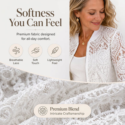 ⌛Limited-Time Offer-Women's Elegant Floral Lace Bomber Jacket