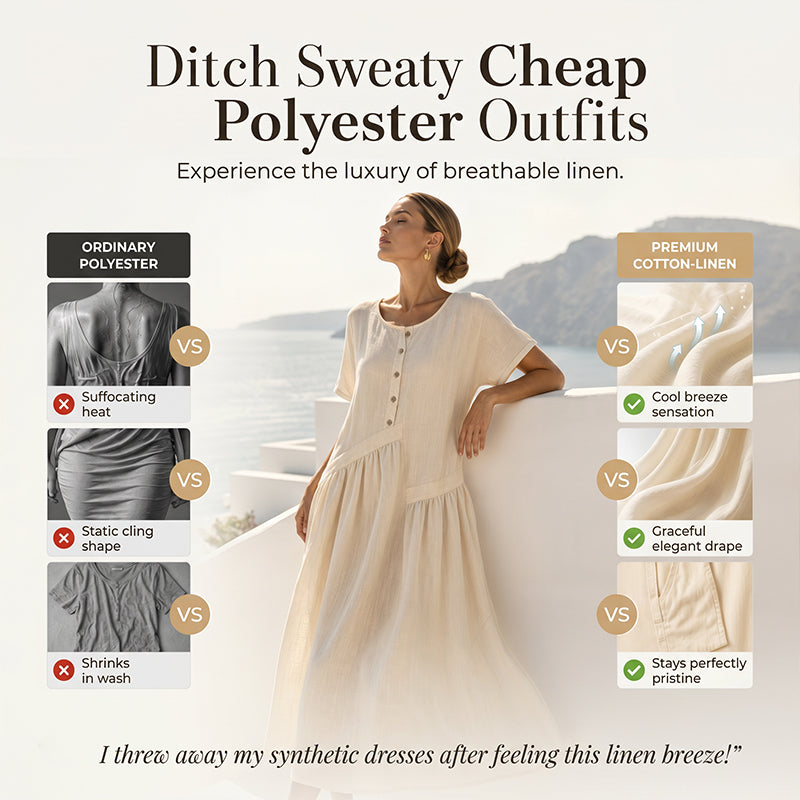 ⌛Limited-Time Offer-Women's Button-Front Short Sleeve Maxi Dress