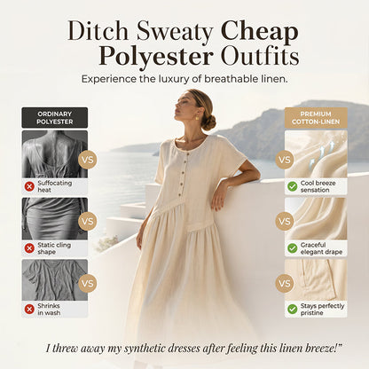 ⌛Limited-Time Offer-Women's Button-Front Short Sleeve Maxi Dress
