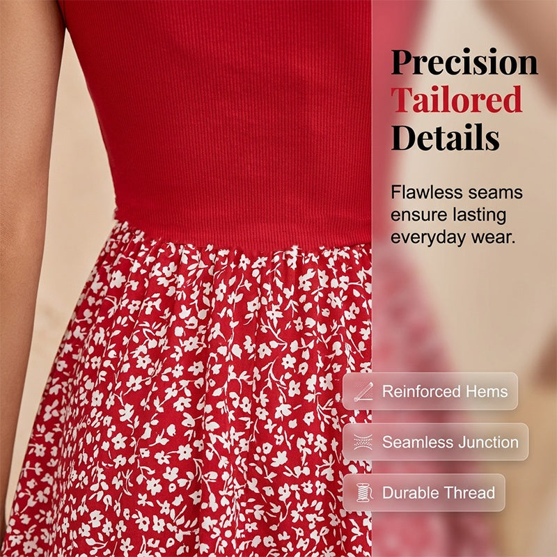 ⌛Limited-Time Offer-Women's Summer Square Neck Floral Dress