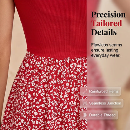⌛Limited-Time Offer-Women's Summer Square Neck Floral Dress