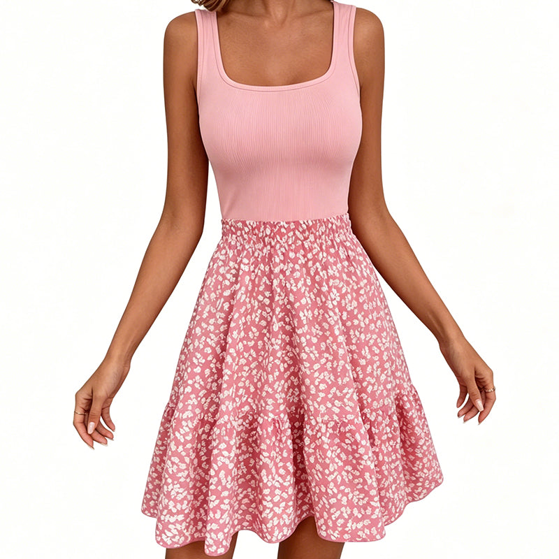 ⌛Limited-Time Offer-Women's Summer Square Neck Floral Dress