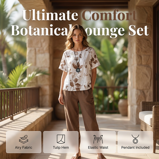 🔥Last-Day Sale-Effortless Printed Tee Set