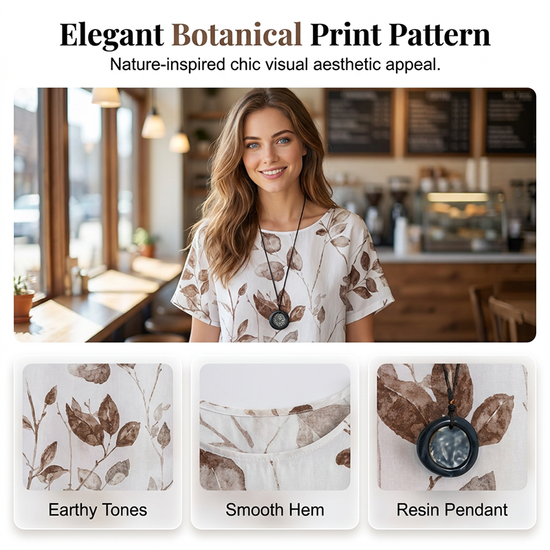 🔥Last-Day Sale-Effortless Printed Tee Set