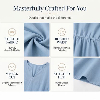 ⌛Limited-Time Offer-Women's Casual V-Neck Maxi Dress with Pockets