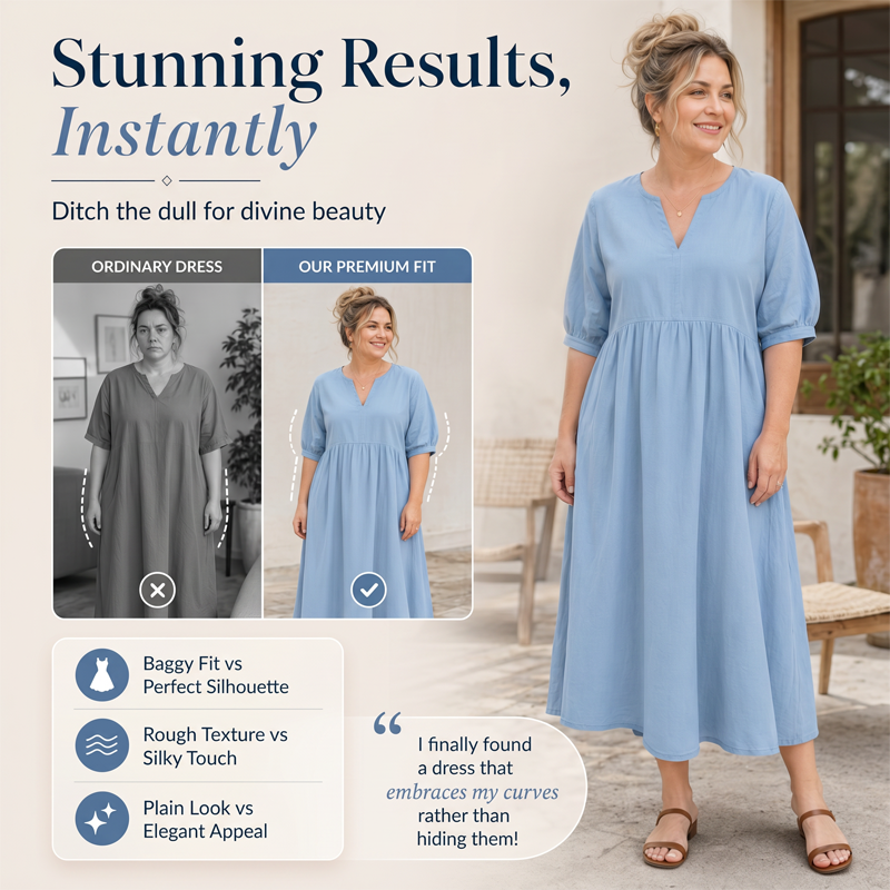 ⌛Limited-Time Offer-Women's Casual V-Neck Maxi Dress with Pockets