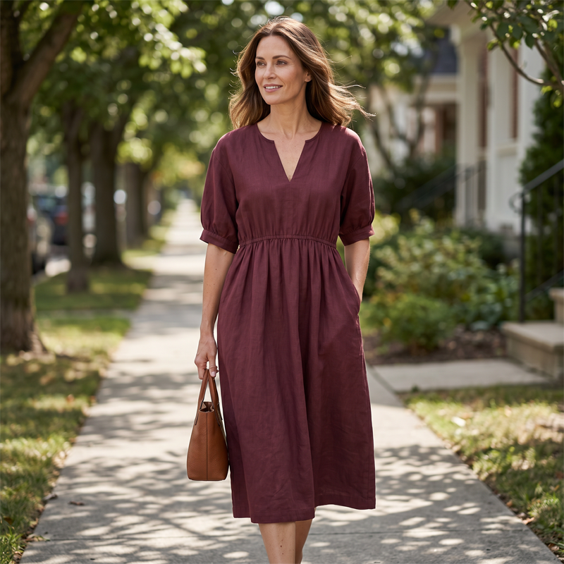 ⌛Limited-Time Offer-Women's Casual V-Neck Maxi Dress with Pockets