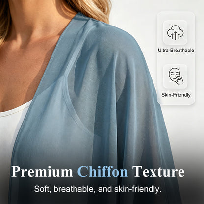 ⌛Limited-Time Offer-Women's Loose Solid Color Cover-Up Dress with Square Neck and Bow-Knot