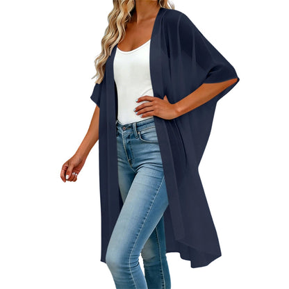 ⌛Limited-Time Offer-Women's Loose Solid Color Cover-Up Dress with Square Neck and Bow-Knot