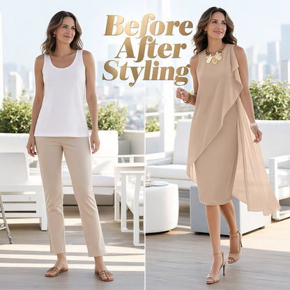 ⌛Limited-Time Offer-Women's Sleeveless Round Neck Irregular Hem Dress