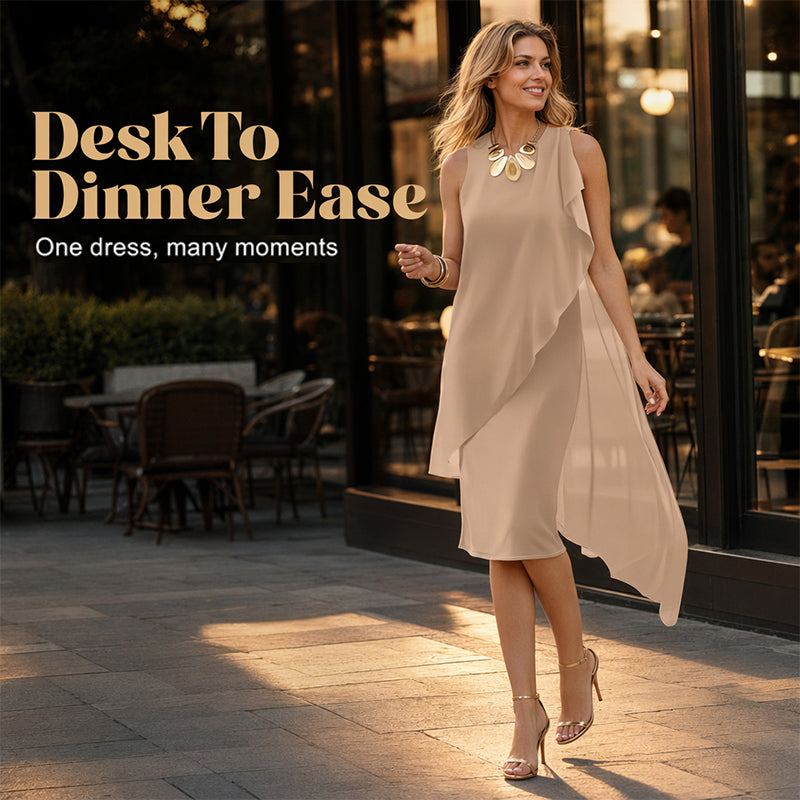 ⌛Limited-Time Offer-Women's Sleeveless Round Neck Irregular Hem Dress