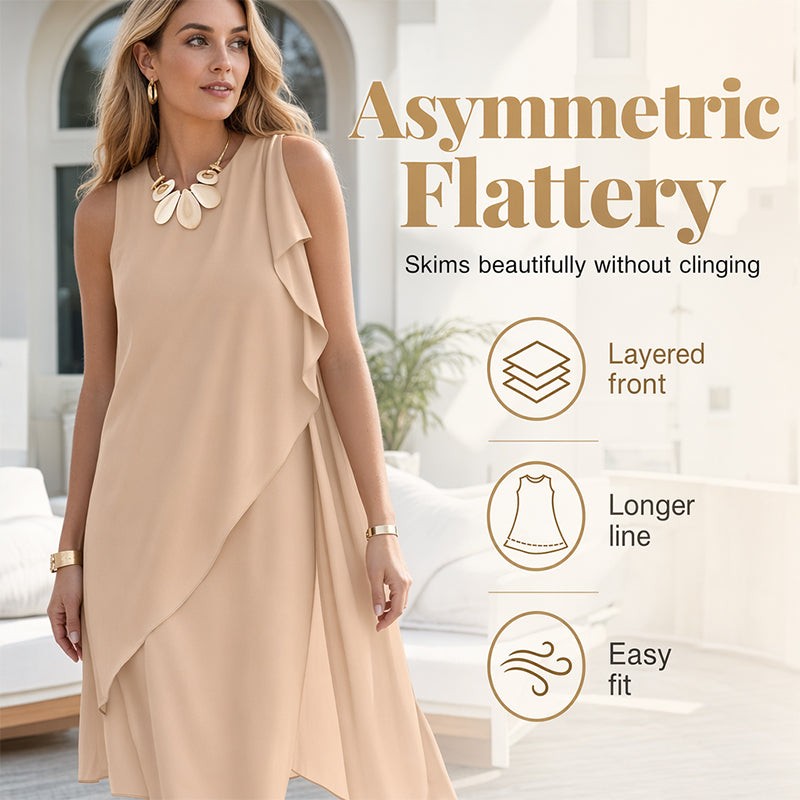 ⌛Limited-Time Offer-Women's Sleeveless Round Neck Irregular Hem Dress