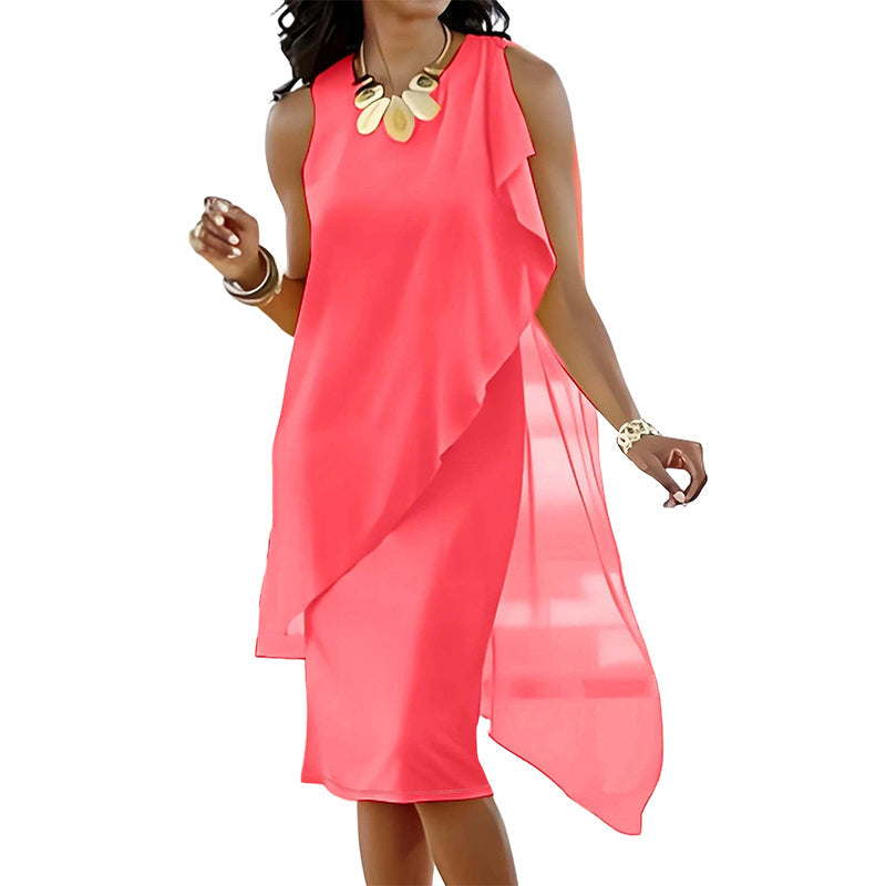 ⌛Limited-Time Offer-Women's Sleeveless Round Neck Irregular Hem Dress
