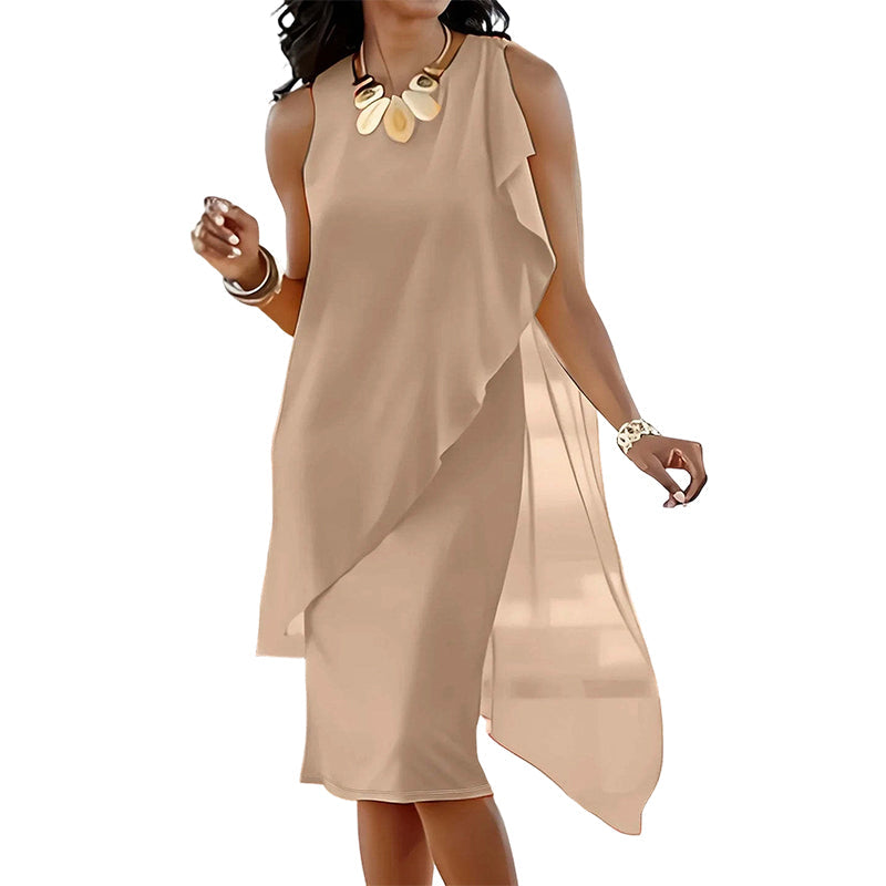 ⌛Limited-Time Offer-Women's Sleeveless Round Neck Irregular Hem Dress