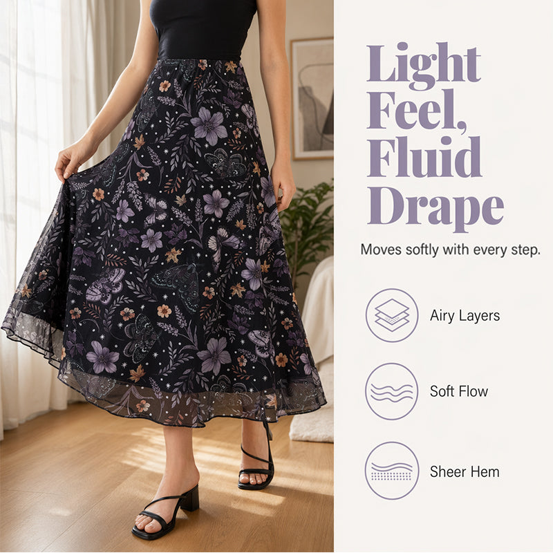 ⌛Limited-Time Offer-Women's High-Waisted Mesh A-Line Skirt