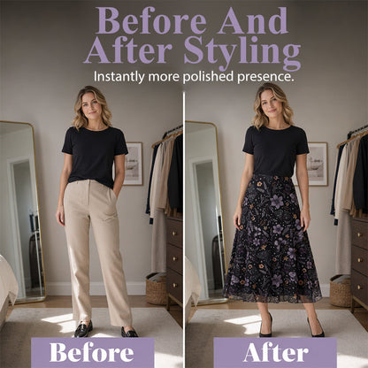 ⌛Limited-Time Offer-Women's High-Waisted Mesh A-Line Skirt