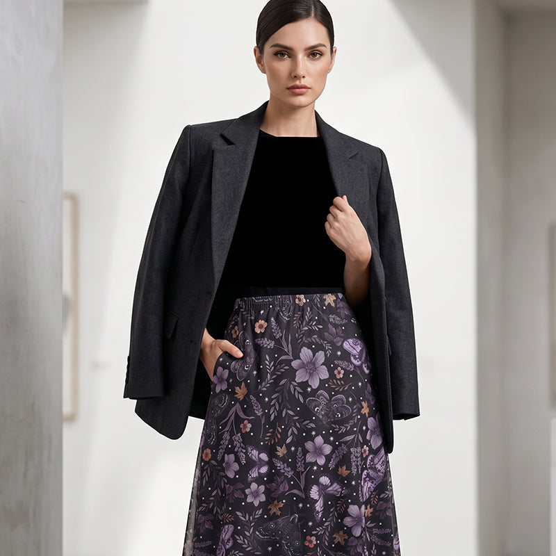 ⌛Limited-Time Offer-Women's High-Waisted Mesh A-Line Skirt