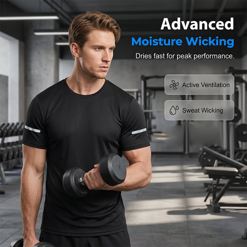 ⌛Limited-Time Offer-Men Sports Training Tee Breathable Fitness Top