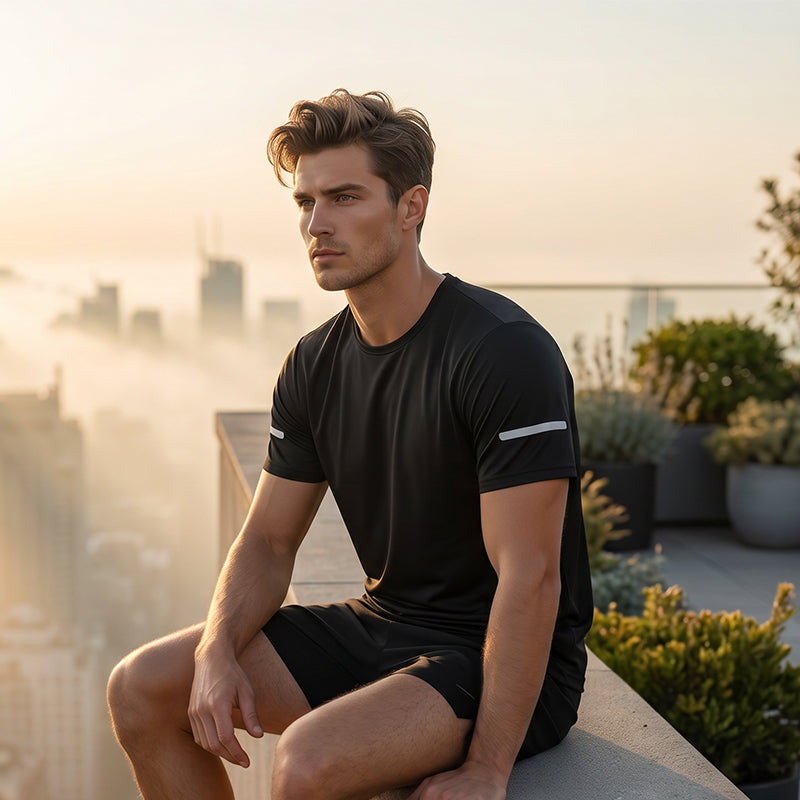⌛Limited-Time Offer-Men Sports Training Tee Breathable Fitness Top