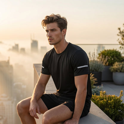 ⌛Limited-Time Offer-Men Sports Training Tee Breathable Fitness Top