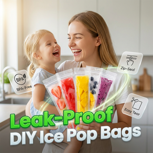 ⌛Limited-Time Offer-DIY Zip-Seal Ice Pop Bags for Healthy Homemade Treats