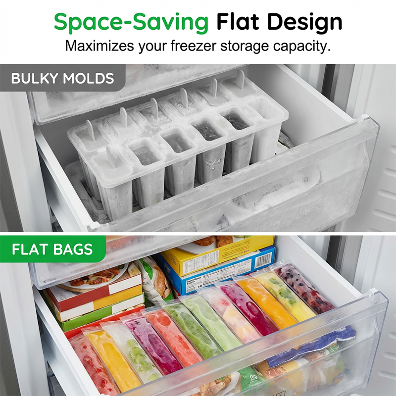 ⌛Limited-Time Offer-DIY Zip-Seal Ice Pop Bags for Healthy Homemade Treats