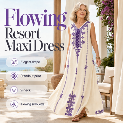 🔥New Arrivals & Special Offers-Flowing Resort Maxi Dress