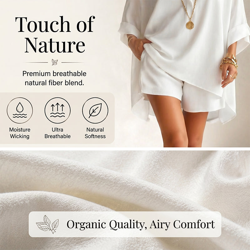 Women's Loose-Fit Top & Shorts 2-Piece Set