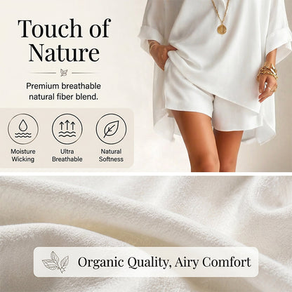 Women's Loose-Fit Top & Shorts 2-Piece Set