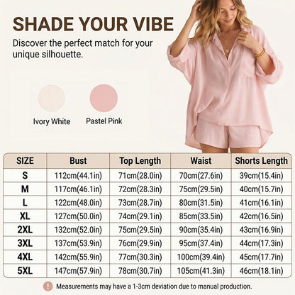 Women's Loose-Fit Top & Shorts 2-Piece Set