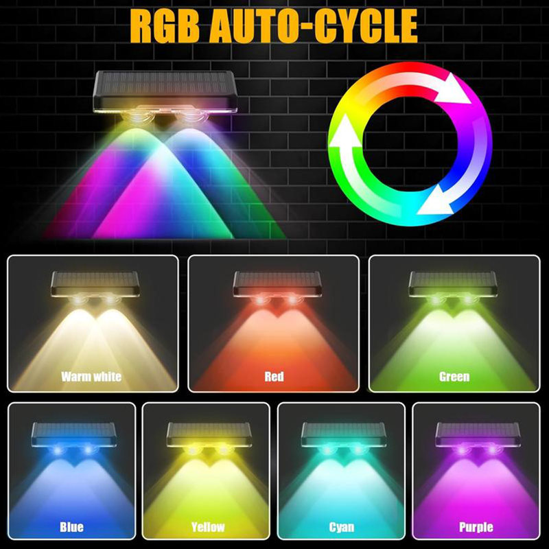 Solar Outdoor Wall Light – 3 Color & Rainbow