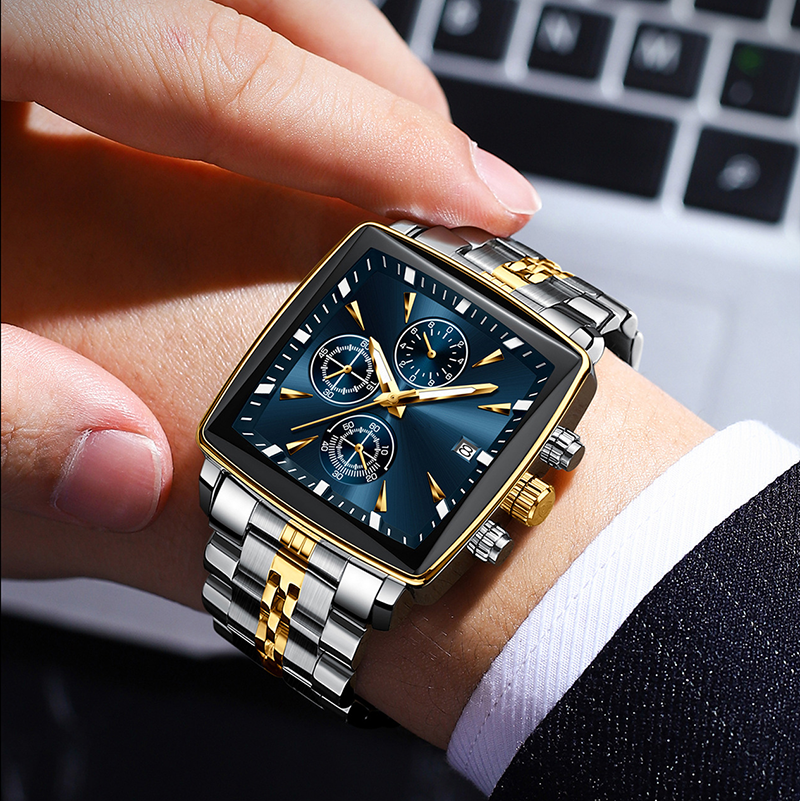 🎁2026 New Arrivals 52% OFF💥Men's Classic Square Dial Quartz Watch – Timeless & elegant – Durable band, perfect for daily or formal wear – reliable and stylish 🖤💼✨
