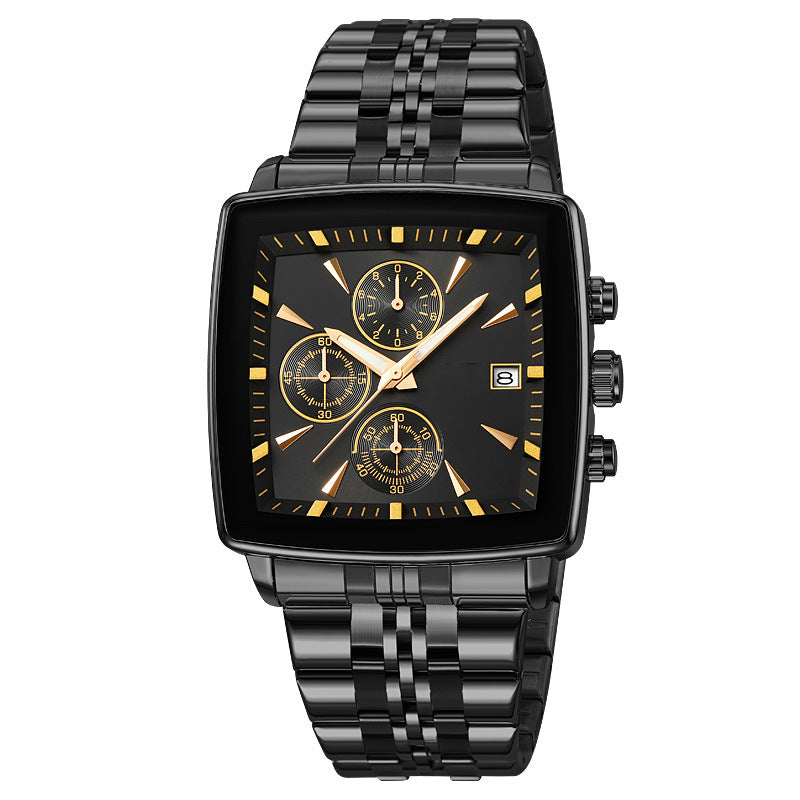 🎁2026 New Arrivals 52% OFF💥Men's Classic Square Dial Quartz Watch – Timeless & elegant – Durable band, perfect for daily or formal wear – reliable and stylish 🖤💼✨