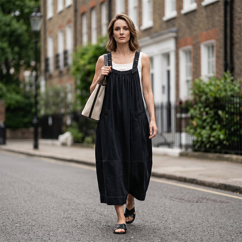 ⌛Limited-Time Offer-Women's Casual Overall Maxi Dress with Pockets