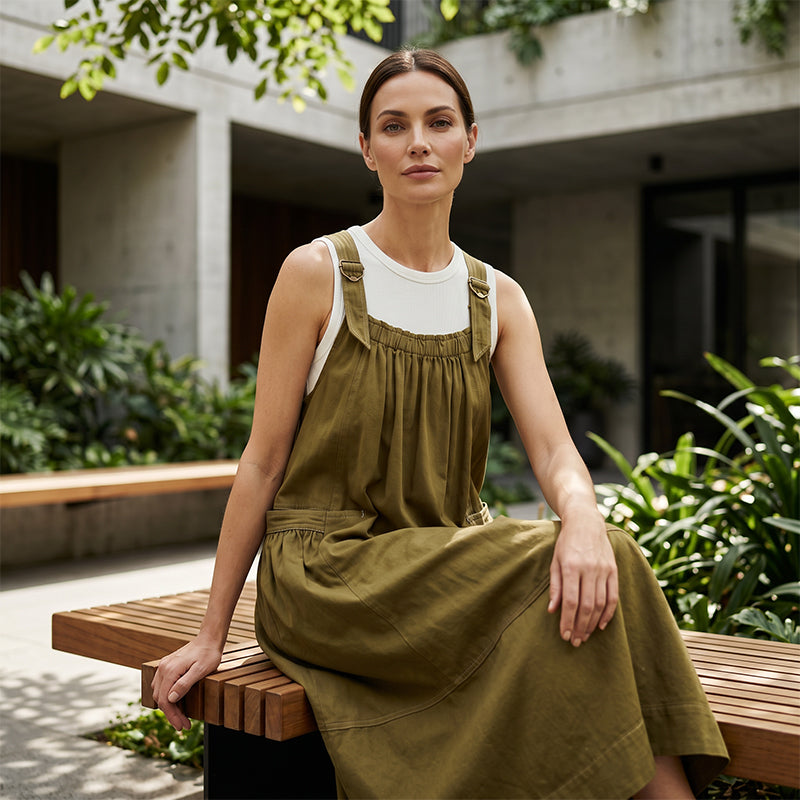 ⌛Limited-Time Offer-Women's Casual Overall Maxi Dress with Pockets