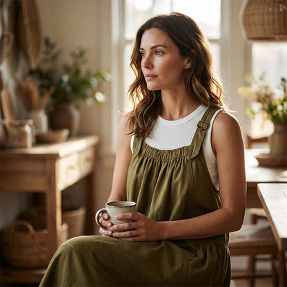 ⌛Limited-Time Offer-Women's Casual Overall Maxi Dress with Pockets
