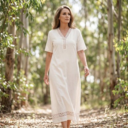 ⌛Limited-Time Offer-Women's Elegant Lace Splicing V-Neck Dress