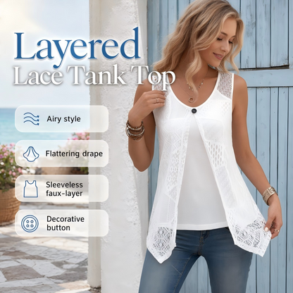 ⌛Limited-Time Offer-Women's Layered Lace Tank Top