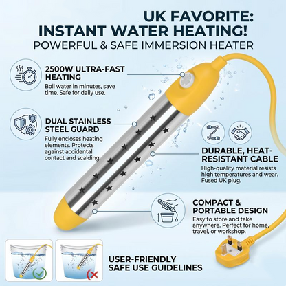 ⌛Limited-Time Offer-Safe Anti-Scald Immersion Heater for Travel & Home