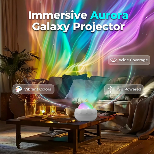 🌌✨ Aurora projector lamp – dynamic water ripple, USB, perfect for relaxation!