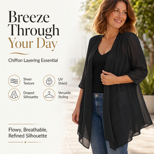 ⌛Limited-Time Offer-Women's Lightweight Open Front Chiffon Cardigan