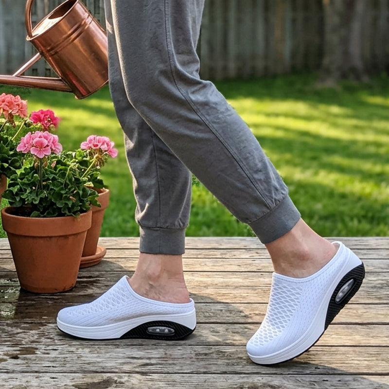 Women's Breathable Mesh Platform Slippers