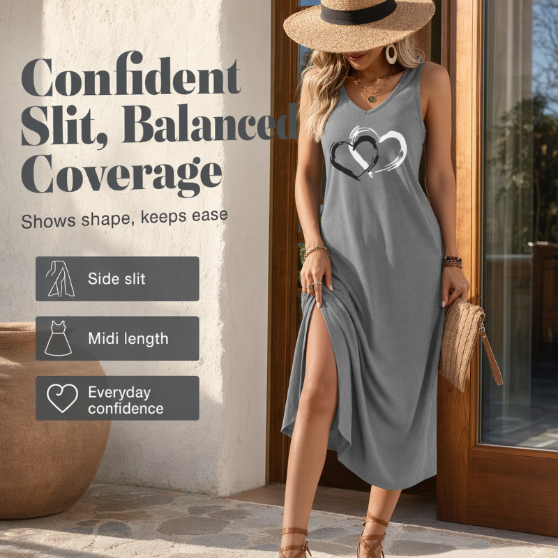 Women Sleeveless Loose Tank Dress