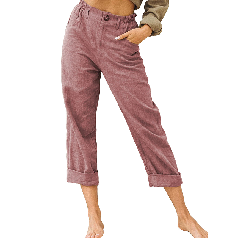 🔥New Arrivals & Special Offers-Women's Relaxed High-Waist Pants with Pockets