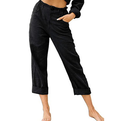 🔥New Arrivals & Special Offers-Women's Relaxed High-Waist Pants with Pockets