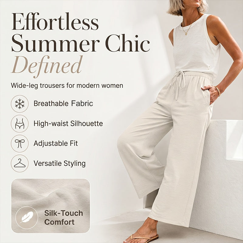 🔥New Arrivals & Special Offers-Women's Casual Wide-Leg Drawstring Pants