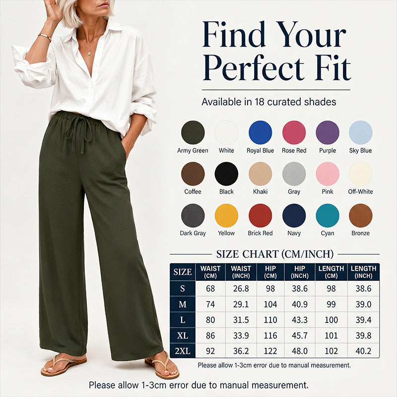 🔥New Arrivals & Special Offers-Women's Casual Wide-Leg Drawstring Pants