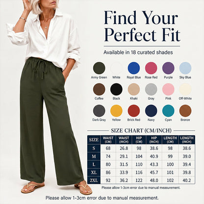🔥New Arrivals & Special Offers-Women's Casual Wide-Leg Drawstring Pants
