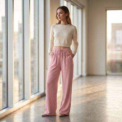 🔥New Arrivals & Special Offers-Women's Casual Wide-Leg Drawstring Pants