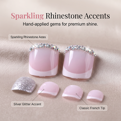 ⌛Limited-Time Offer-Elegant Pink French Press on Toenails